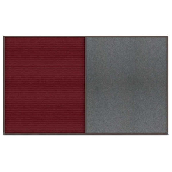 Triple Door Radius Corkboard, 72"x36", Hea, UV7015RC-BLACK-BUFF